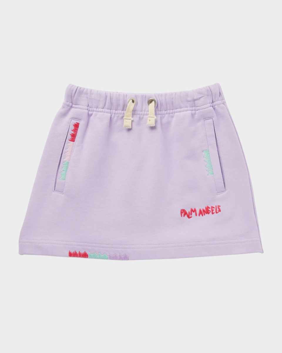 Girl's Logo-Embroidered Sweat Skirt, Size